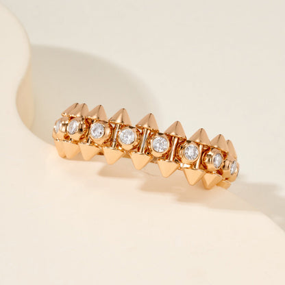 [Amore Jewels]CLASH 6.8MM DIAMOND MEDIUM RING