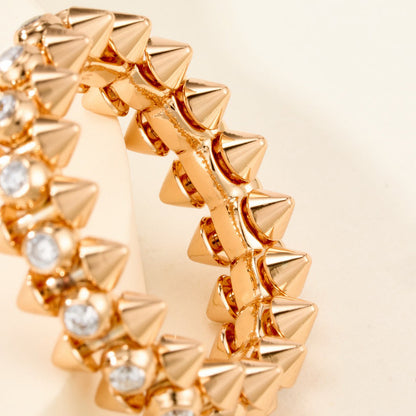 [Amore Jewels]CLASH 6.8MM DIAMOND MEDIUM RING