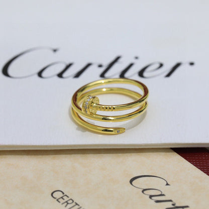 [Amore Jewels]JUSTE RING 4.8MM HALF DIAMOND