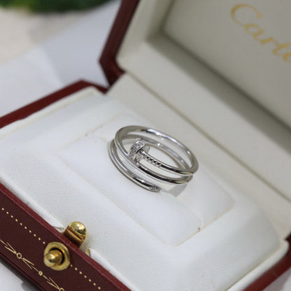 [Amore Jewels]JUSTE RING 4.8MM HALF DIAMOND