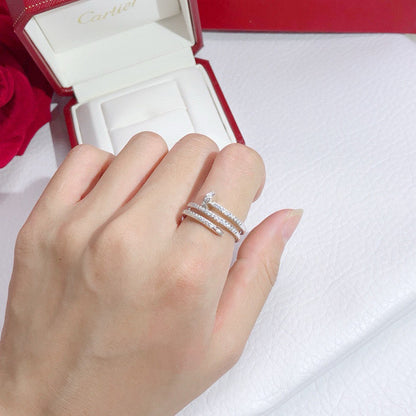 [Amore Jewels]JUSTE RING 4.8MM FULL DIAMOND