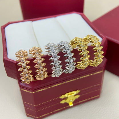 [Amore Jewels]CLASH 6.4MM FULL DIAMOND SMALL EARRINGS