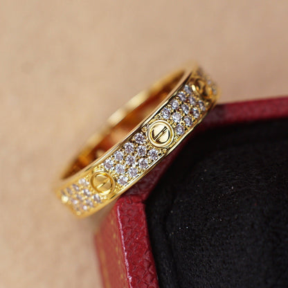 [Amore Jewels]LOVE RING 4.0MM DIAMOND PAVED