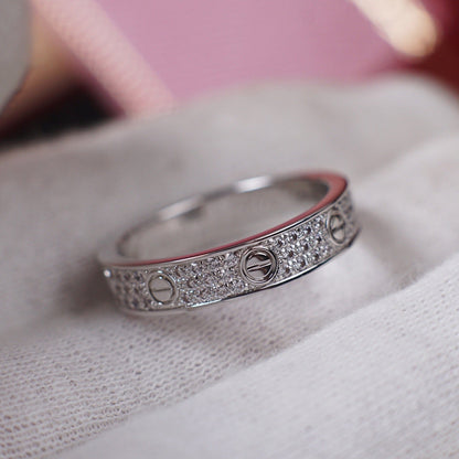 [Amore Jewels]LOVE RING 4.0MM DIAMOND PAVED