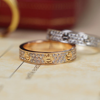 [Amore Jewels]LOVE RING 4.0MM DIAMOND PAVED