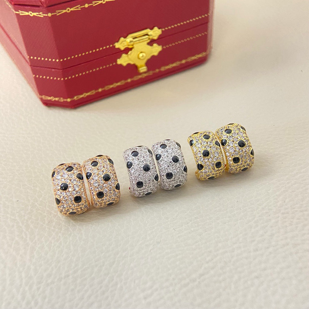 [Amore Jewels]PANTHERE MINI FULL DIAMOND EARRINGS