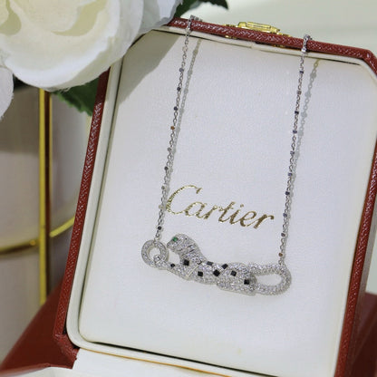 [Amore Jewels]PANTHERE PAVED DIAMOND NECKLACE