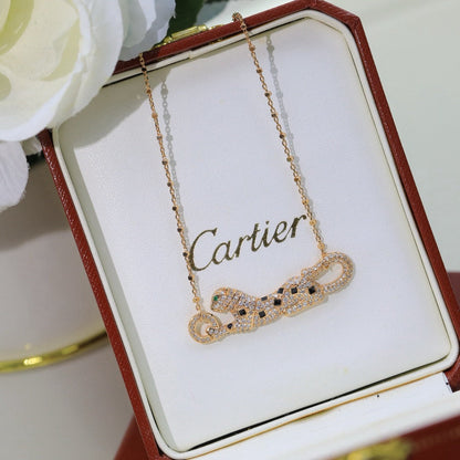 [Amore Jewels]PANTHERE PAVED DIAMOND NECKLACE