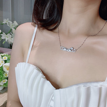 [Amore Jewels]PANTHERE PAVED DIAMOND NECKLACE
