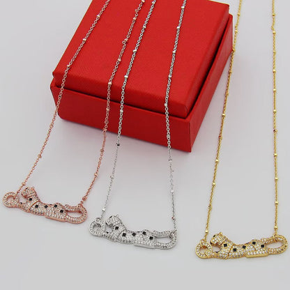[Amore Jewels]PANTHERE PAVED DIAMOND NECKLACE