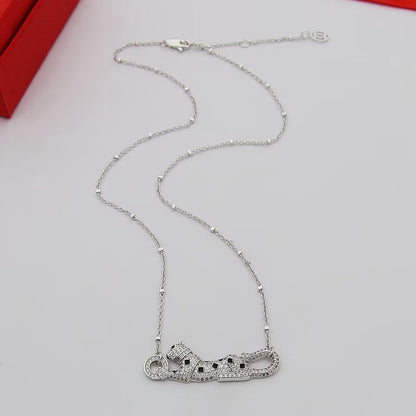 [Amore Jewels]PANTHERE PAVED DIAMOND NECKLACE