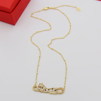 [Amore Jewels]PANTHERE PAVED DIAMOND NECKLACE