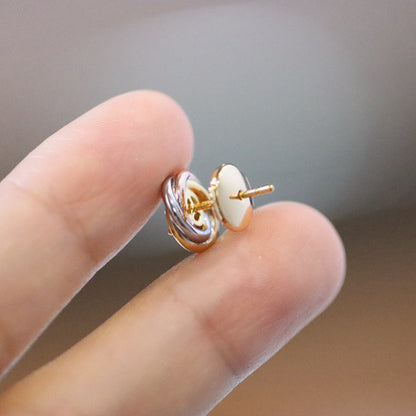[Amore Jewels]TRINITY STUD DIAMOND EARRINGS