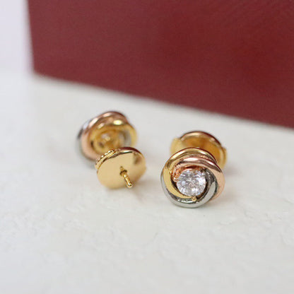 [Amore Jewels]TRINITY STUD DIAMOND EARRINGS