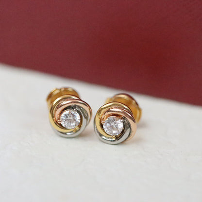 [Amore Jewels]TRINITY STUD DIAMOND EARRINGS