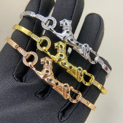 [Amore Jewels]PANTHERE HALF DIAMOND ON CHAIN BRACELET