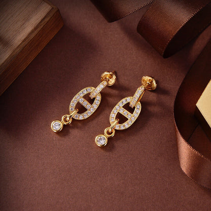 [Amore Jewels]HM CHAINE DIAMOND EARRINGS