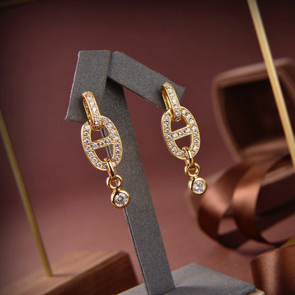 [Amore Jewels]HM CHAINE DIAMOND EARRINGS