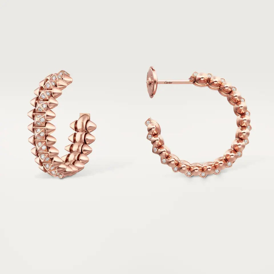 [Amore Jewels]CLASH 6.4MM FULL DIAMOND SMALL EARRINGS