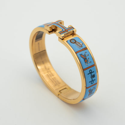 [Amore Jewels]H PINK GOLD BRACELET BLUE CERAMIC