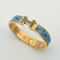 [Amore Jewels]H PINK GOLD BRACELET BLUE CERAMIC