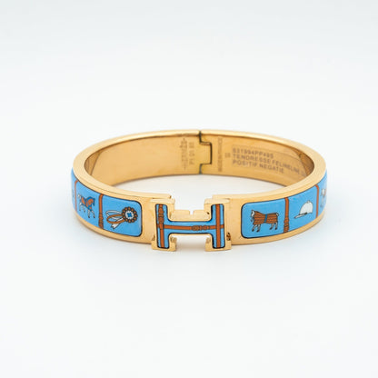 [Amore Jewels]H PINK GOLD BRACELET BLUE CERAMIC