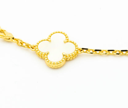 [Amore Jewels]CLOVER BRACELET 5 MOTIFS ONYX MOP
