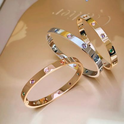 [Amore Jewels]Classic 6.1mm Love Bracelet 10-Diamond Multicolor