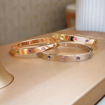 [Amore Jewels]Classic 6.1mm Love Bracelet 10-Diamond Multicolor