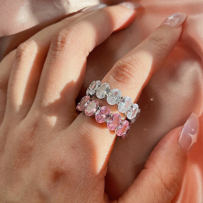 [Amore Jewels]Dainty Elongated Cushion Cut Tennis Ring