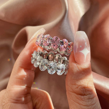 [Amore Jewels]Dainty Elongated Cushion Cut Tennis Ring