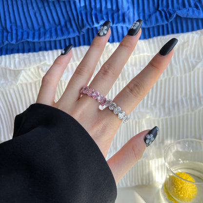 [Amore Jewels]Dainty Elongated Cushion Cut Tennis Ring