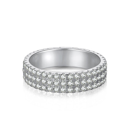 [Amore Jewels]Dainty Round Cut Tennis Ring