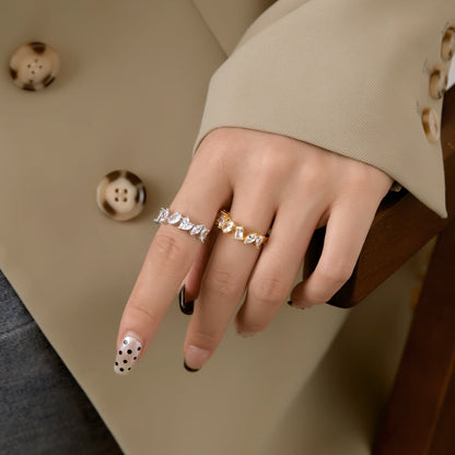 [Amore Jewels]Delicate Multi Cut Ring