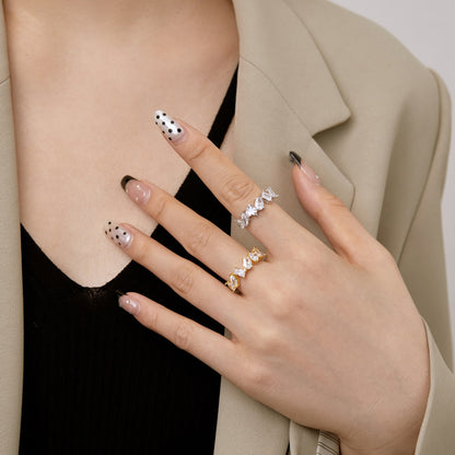 [Amore Jewels]Delicate Multi Cut Ring