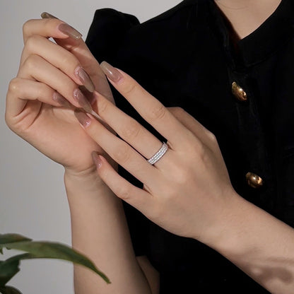 [Amore Jewels]Dainty Round Cut Tennis Ring