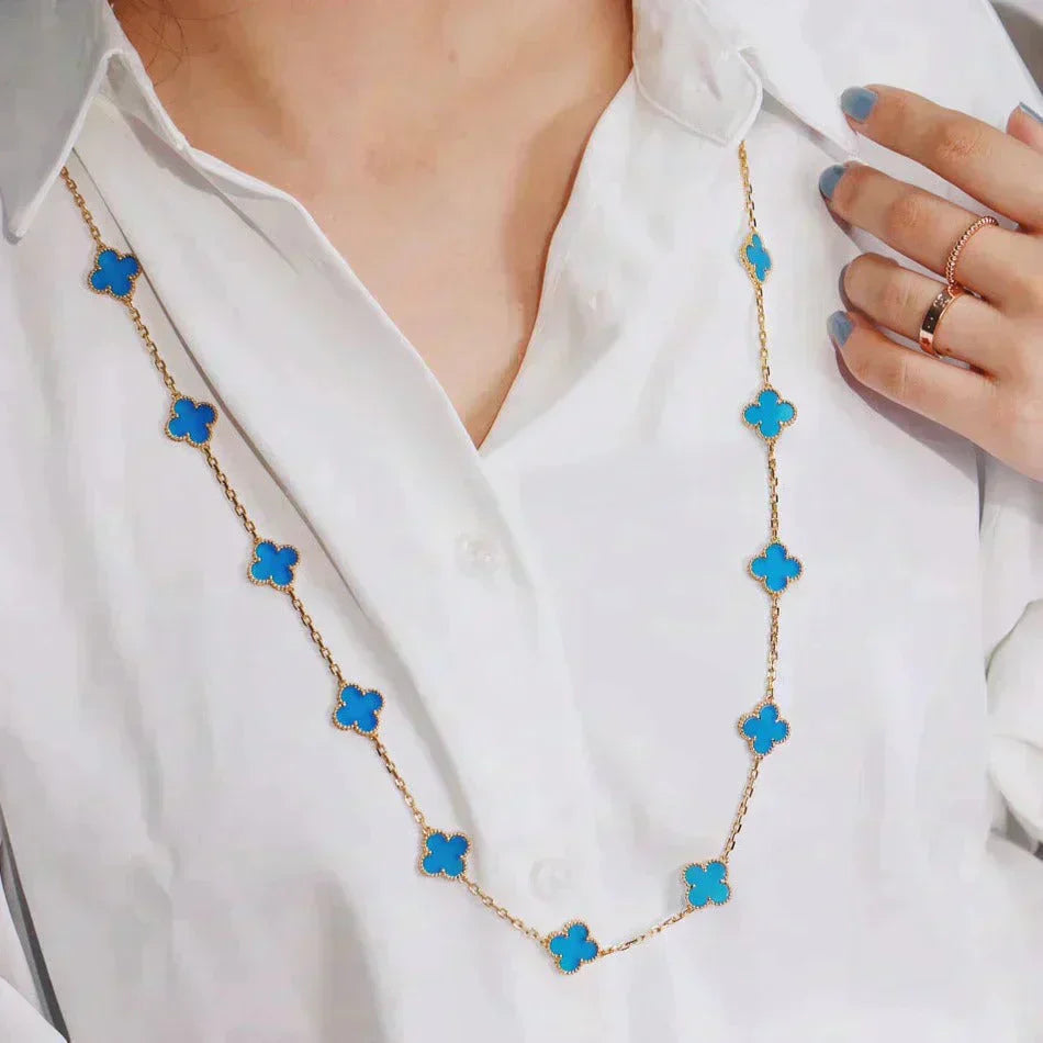 [Amore Jewels]CLOVER 20 MOTIFS TURQUOISE GOLD