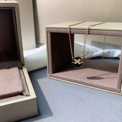 [Amore Jewels]JEUX DE PINK GOLD DIAMOND NECKLACE