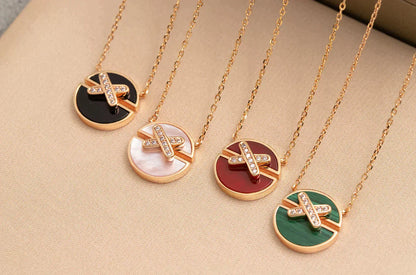 [Amore Jewels]JEUX DE ROSE GOLD DIAMOND NECKLACE