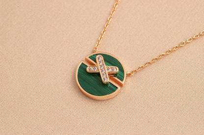 [Amore Jewels]JEUX DE PINK GOLD DIAMOND NECKLACE