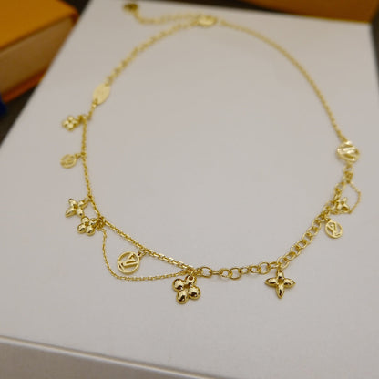 [Amore Jewels]BLOOMING SUPPLE NECKLACE BRASS