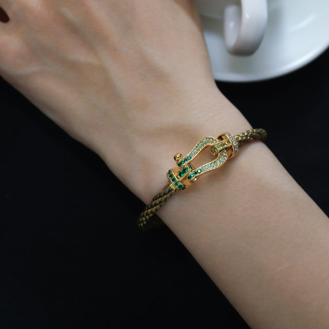 [Amore Jewels]FORCE 10 GOLD GREEN DIAMOND PAVED