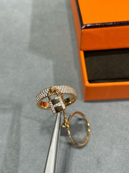 [Amore Jewels]HM KELLY CLOCHETTE DOUBLE RING IN  WITH DIAMONDS