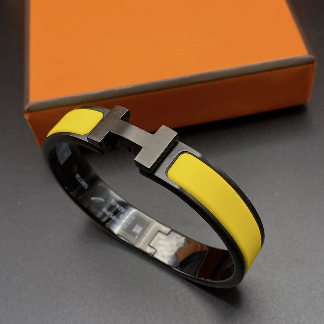[Amore Jewels]CLIC HM SO BLACK YELLOW BRACELET