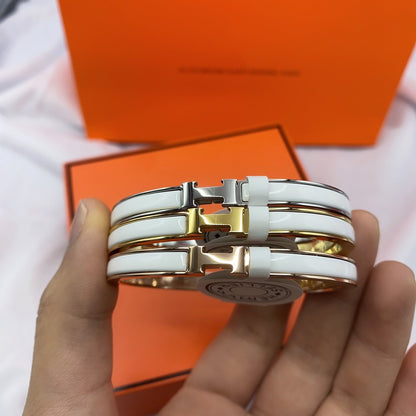 [Amore Jewels]CLASSIC HM CLIC WHITE 8MM ENAMEL BRACELET