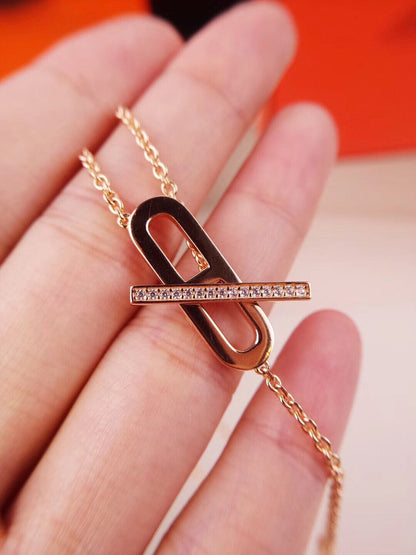 [Amore Jewels]HM FIRE PIG NOSE NECKLACE TRENDY STREET