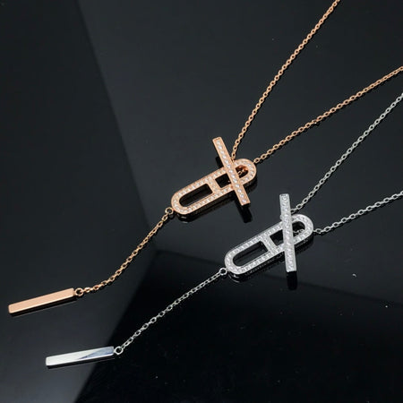 [Amore Jewels]HM NECKLACE PLATINUM ROSE GOLD DIAMOND