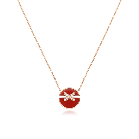 [Amore Jewels]JEUX DE ROSE GOLD DIAMOND NECKLACE