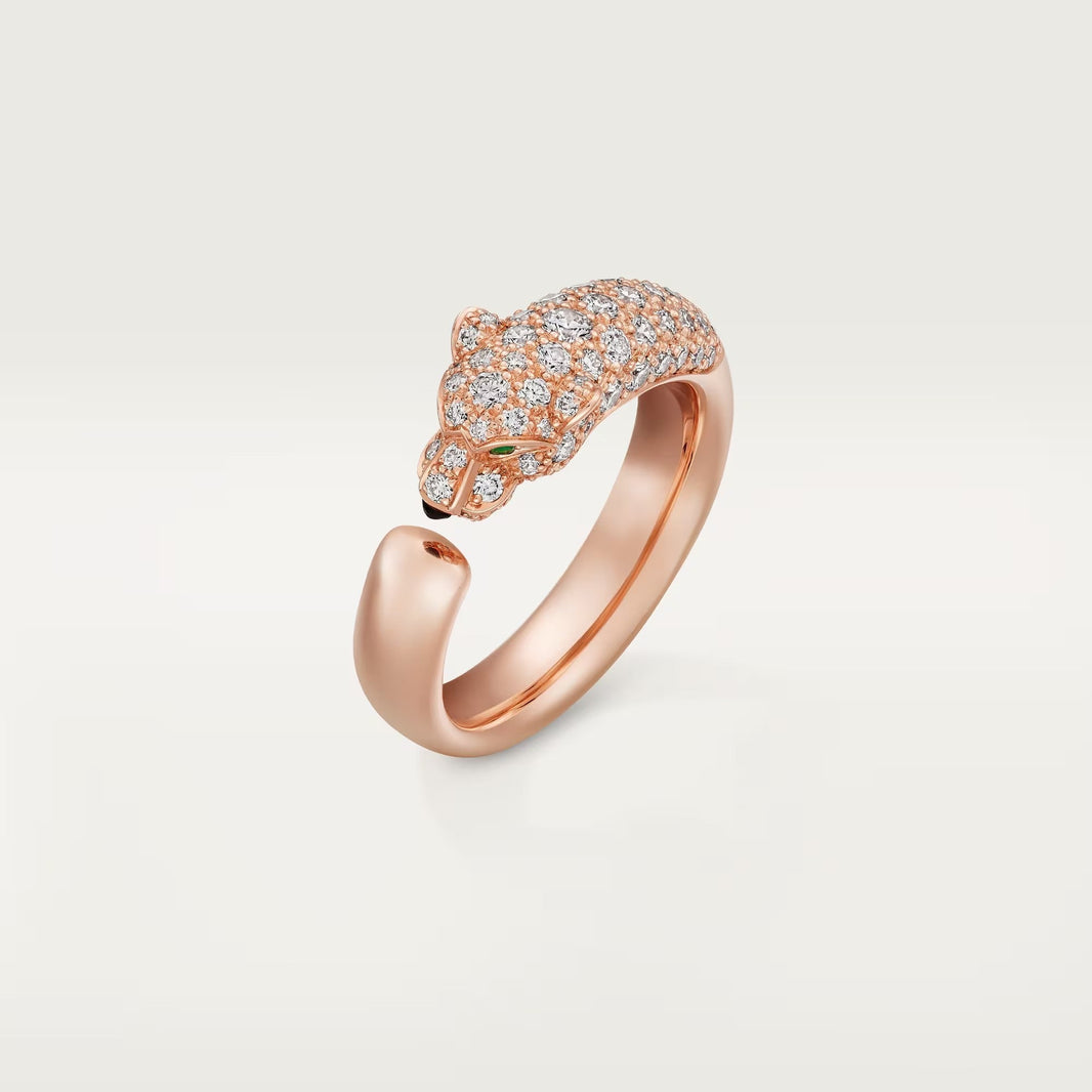 [Amore Jewels]PANTHERE HALF DIAMOND SMALL RING