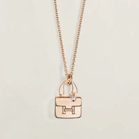 [Amore Jewels]AMULETTE PEDANT ROSE GOLD NECKLACE